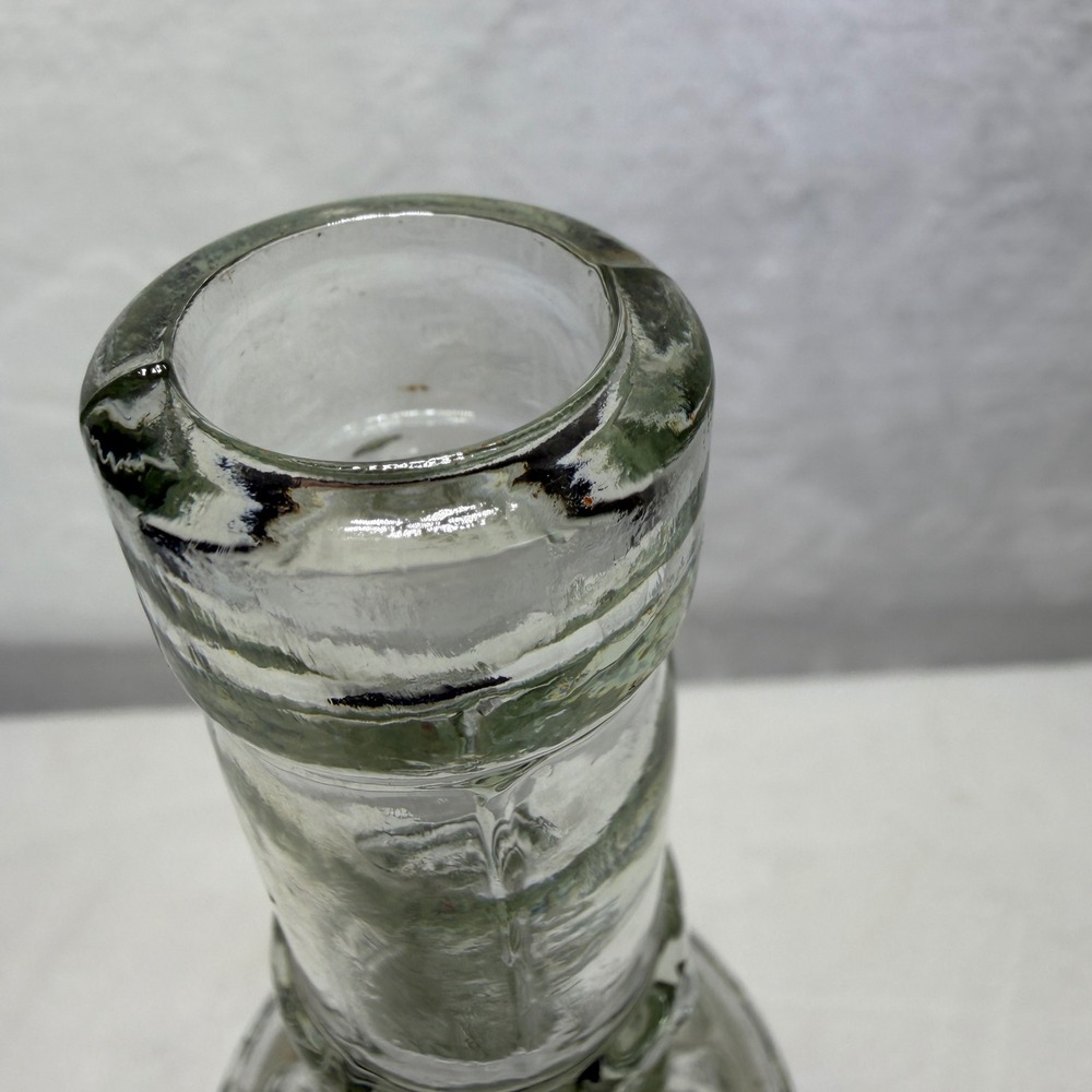 Williams Sonoma Clear Glass Hobnail Ribbed Decorative Bottle Cruet - Picture 6 of 9